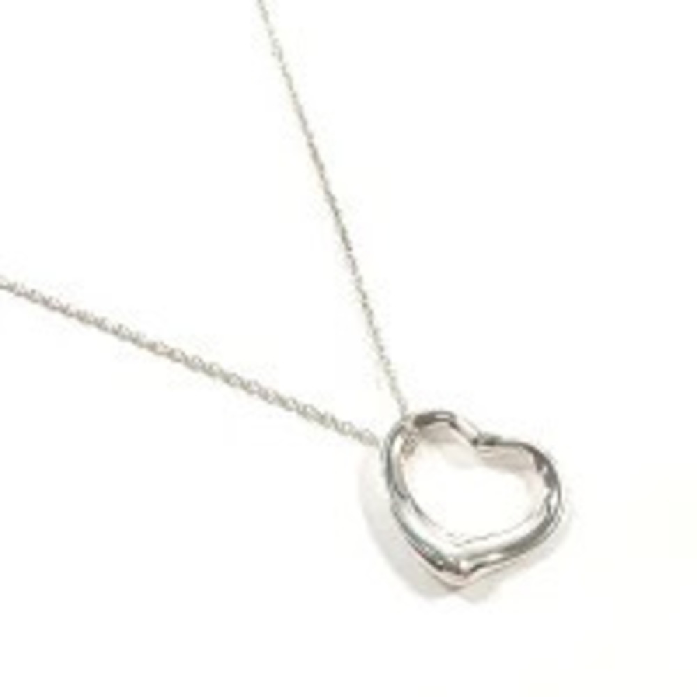Tiffany Co Elsa Peretti Open Heart Necklace Sterling Silver